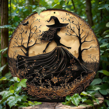 Halloween Witch Metal Sign Gothic Decor-MoonChildWorld