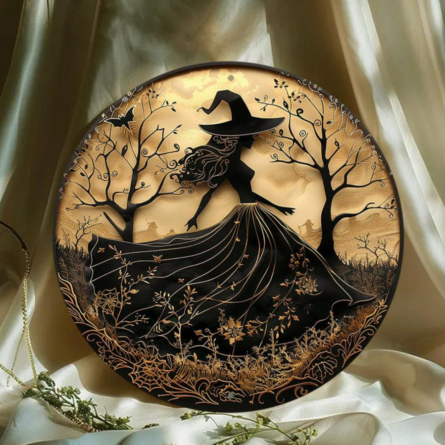 Halloween Witch Metal Sign Gothic Decor-MoonChildWorld