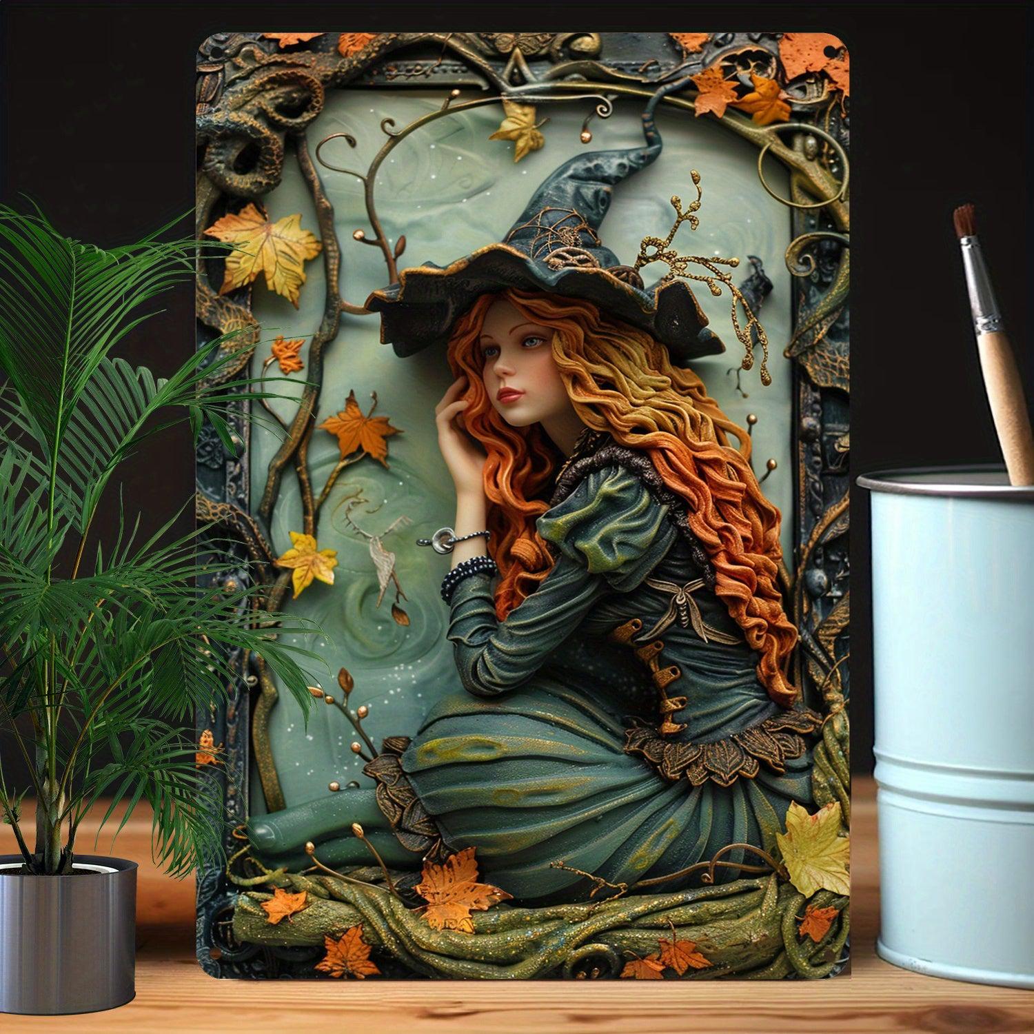 Enchanted Witch Wall Art Wicca Home Decor Pagan Metal Sign-MoonChildWorld