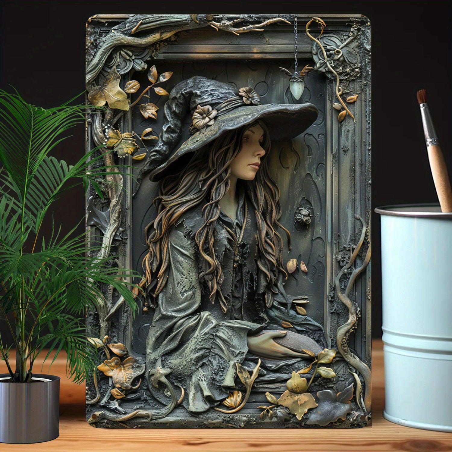 Forest Witch Wall Art Wicca Home Decor Pagan Metal Sign-MoonChildWorld