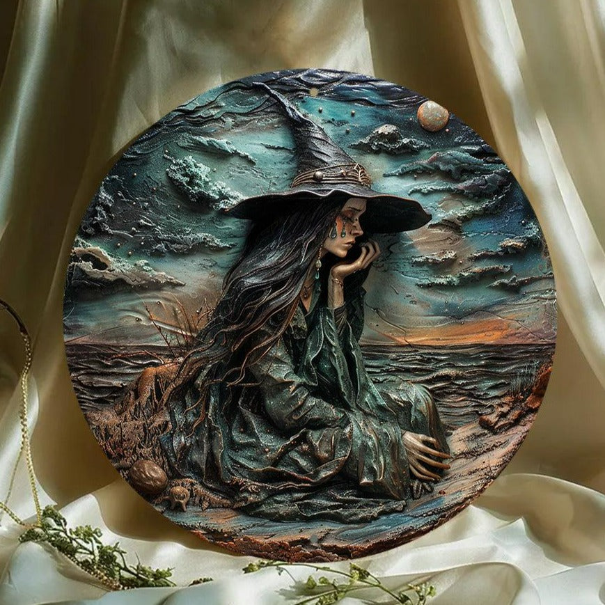 Weeping Witch Metal Sign Enchanting Decor-MoonChildWorld