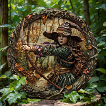 Archery Witch Metal Sign Vintage Decor-MoonChildWorld