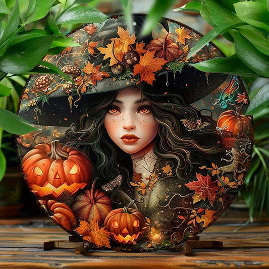 Pumpkin Halloween Metal Sign Gothic Witch Metal Sign