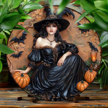 Halloween Witch Metal Sign Spooky Decor-MoonChildWorld