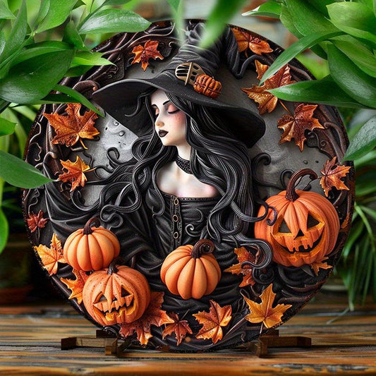 Pumpkin Halloween Metal Sign Gothic Witch Metal Sign