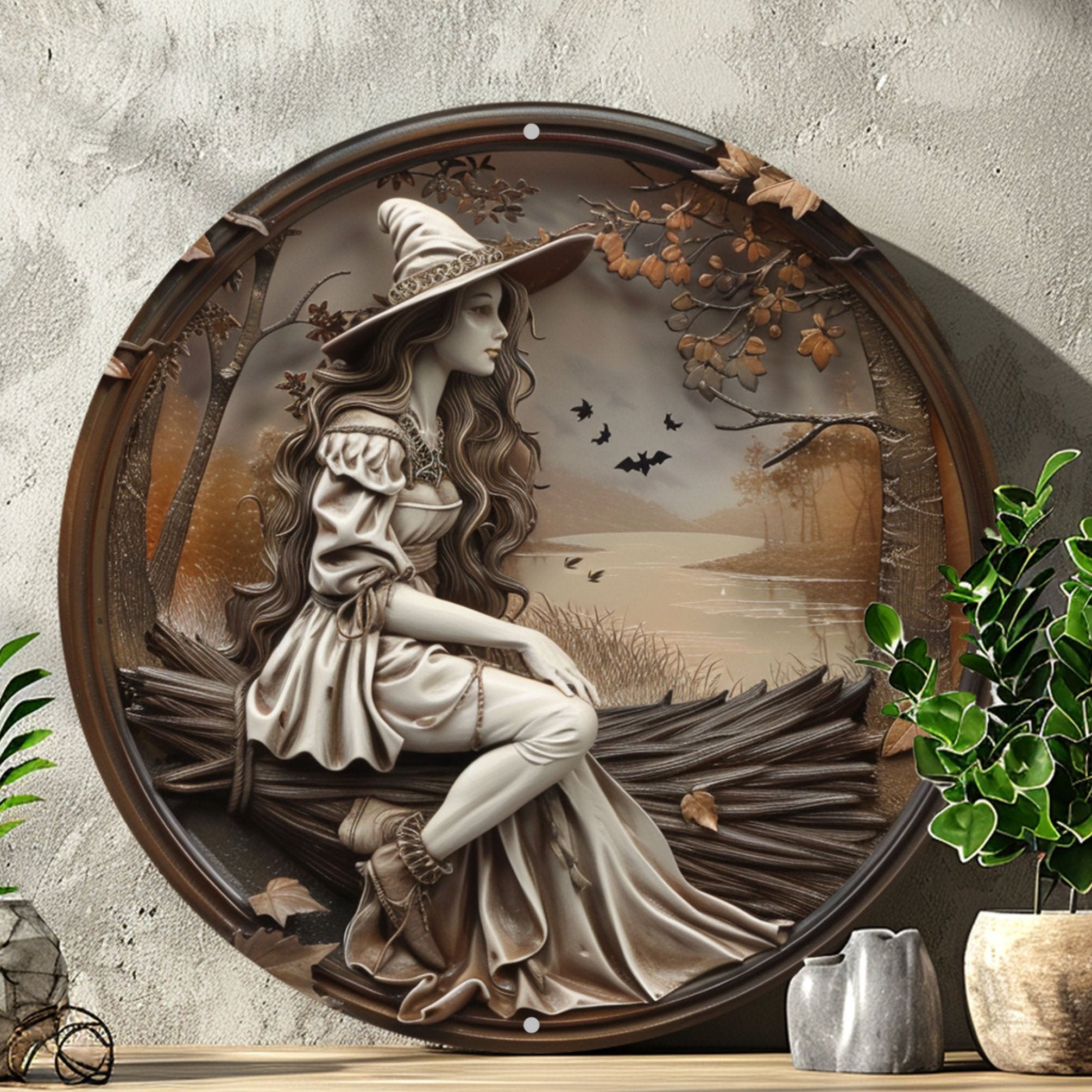 Mystic Witch Wall Art Witchy Metal Sign Mabon Pagan Wall Decor-MoonChildWorld