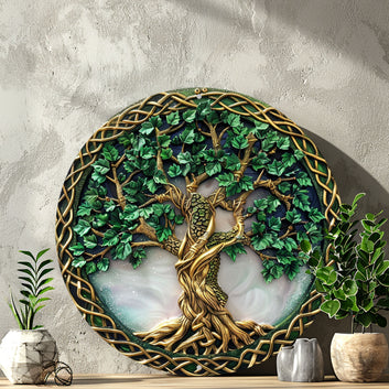 Celtic Tree of life Wall Sign Pagan Metal Sign Spiritual Decor