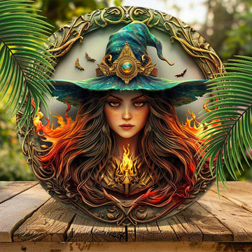 Enchanting Witch Metal Sign Mystic Home Decor-MoonChildWorld