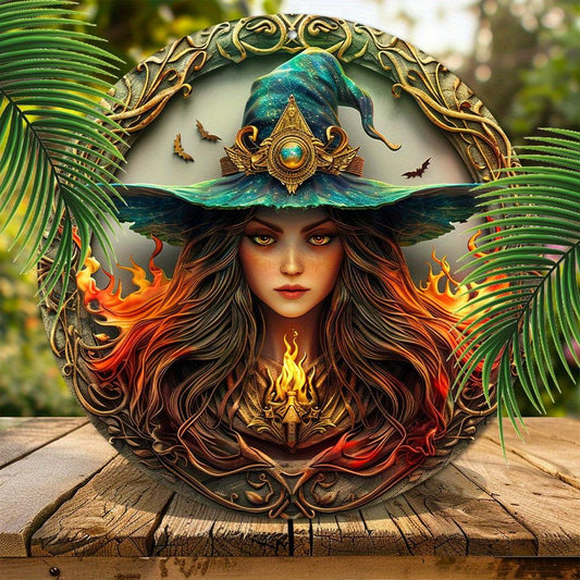 Enchanting Witch Metal Sign Mystic Home Decor