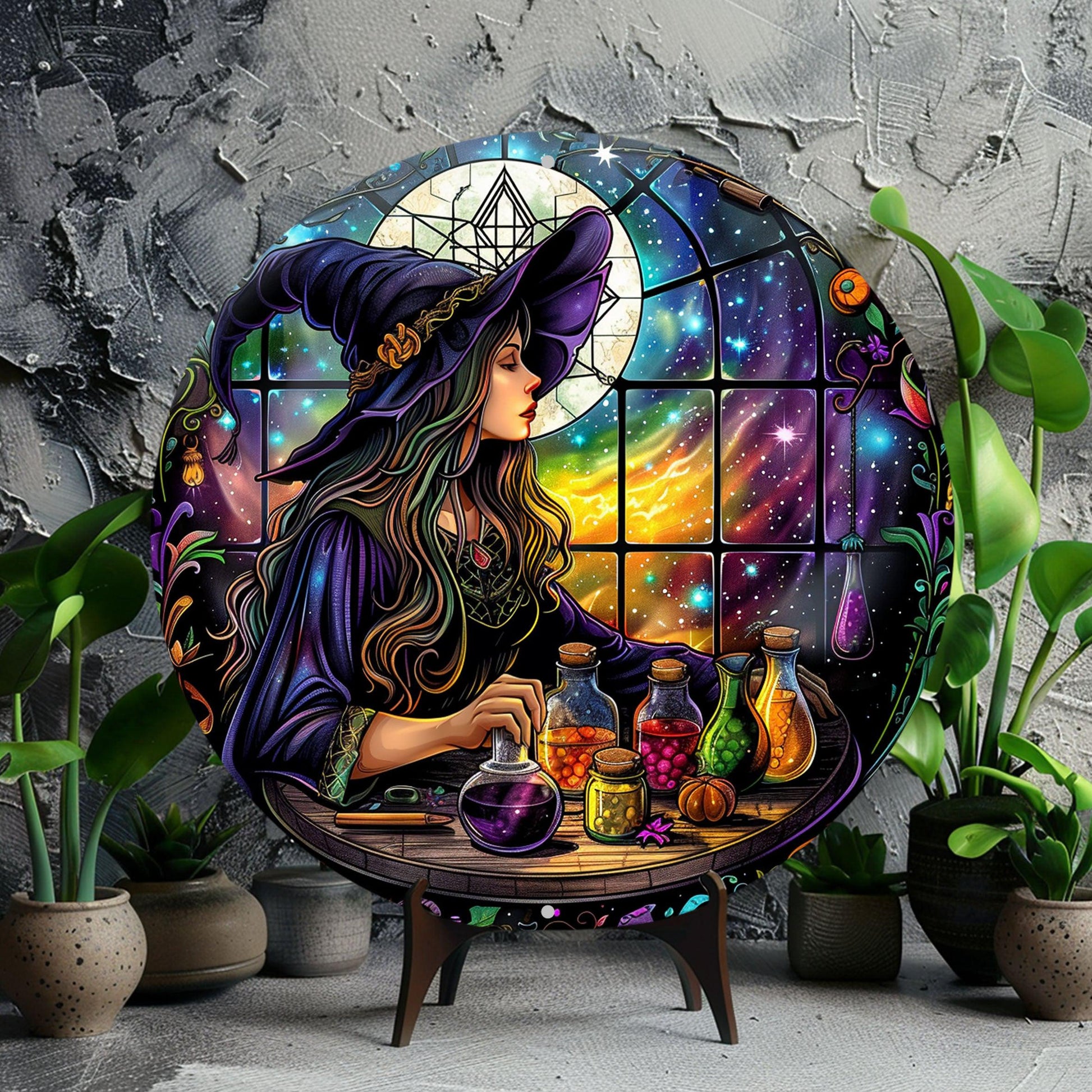 Witch Potion Wall Art Witchy Metal Sign Halloween Wall Decor-MoonChildWorld