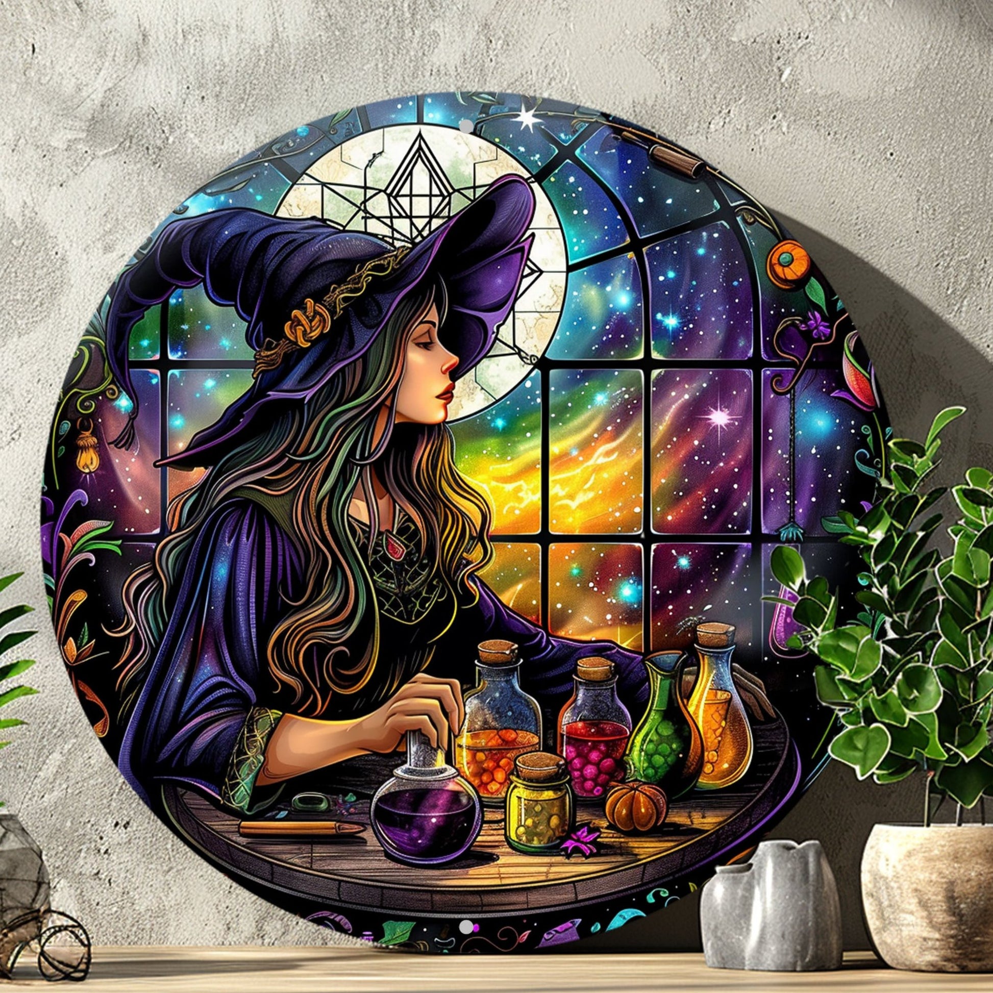 Witch Potion Wall Art Witchy Metal Sign Halloween Wall Decor-MoonChildWorld