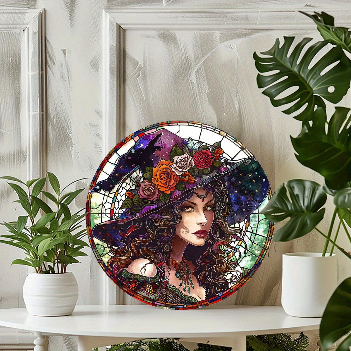 Beautiful Witch Wall Sign Mystic Metal Sign Spooky Home Decor-MoonChildWorld