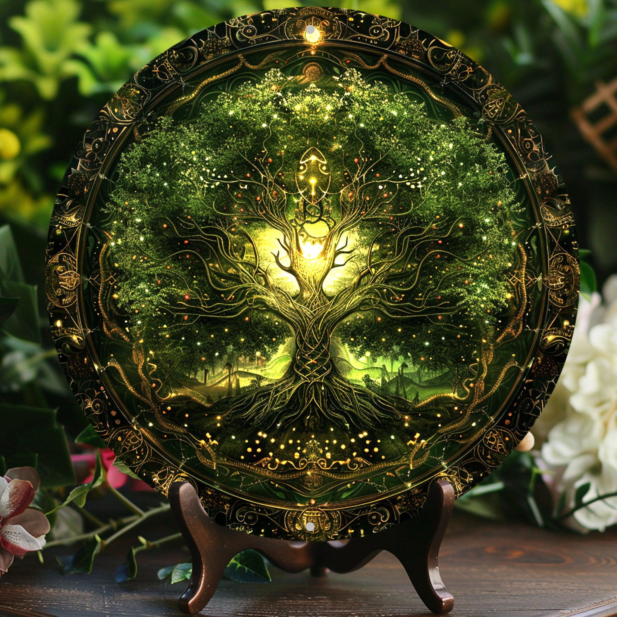 Wicca Tree Of Life Metal Sign Pagan Decor-MoonChildWorld