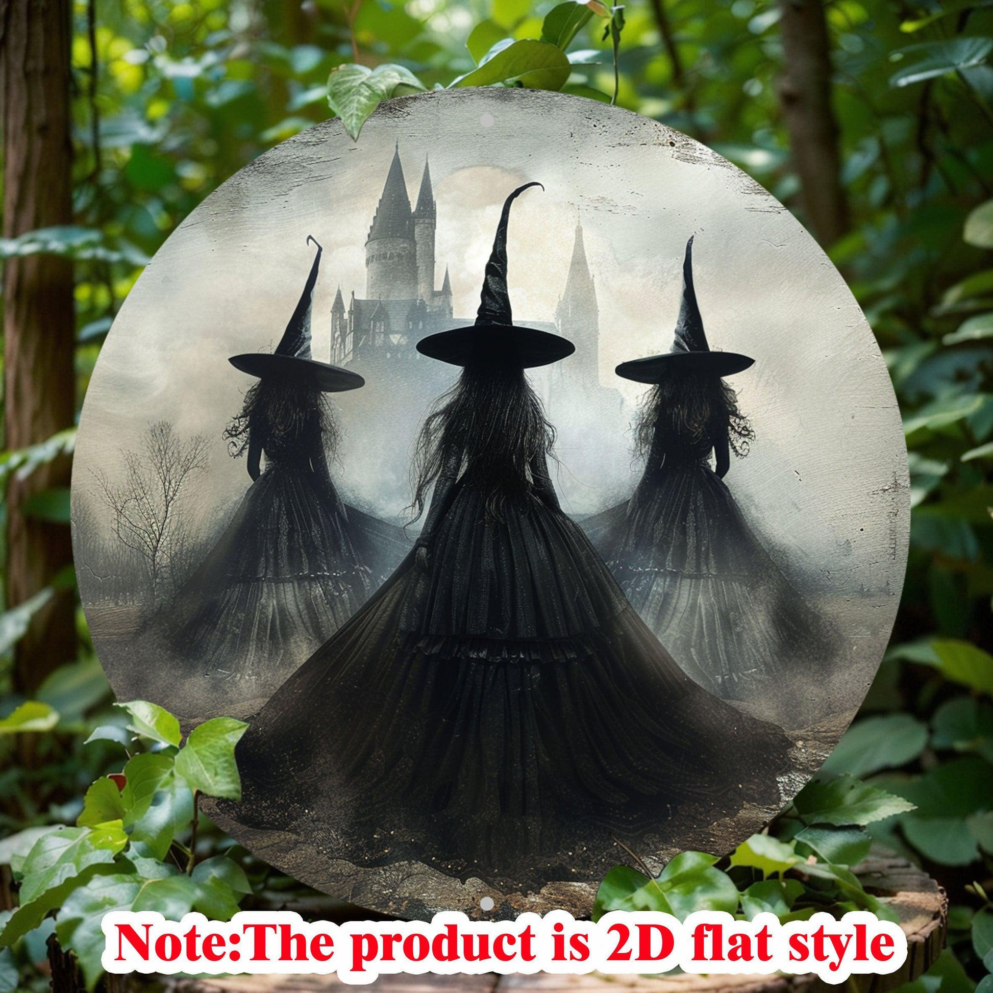 Dark Witch Metal Sign Halloween Gothic Decor-MoonChildWorld