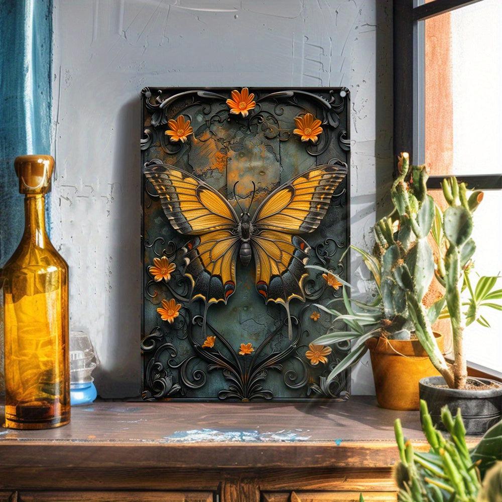 Vintage Butterfly Wall Art Butterfly Metal Sign Spirit Animal Home Decor-MoonChildWorld