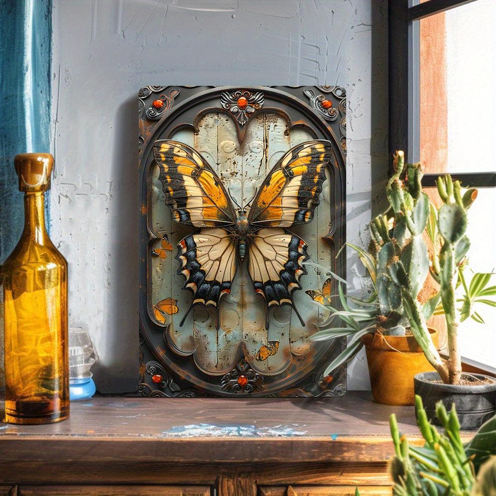 Vintage Butterfly Wall Art Butterfly Metal Sign Spirit Animal Home Decor-MoonChildWorld