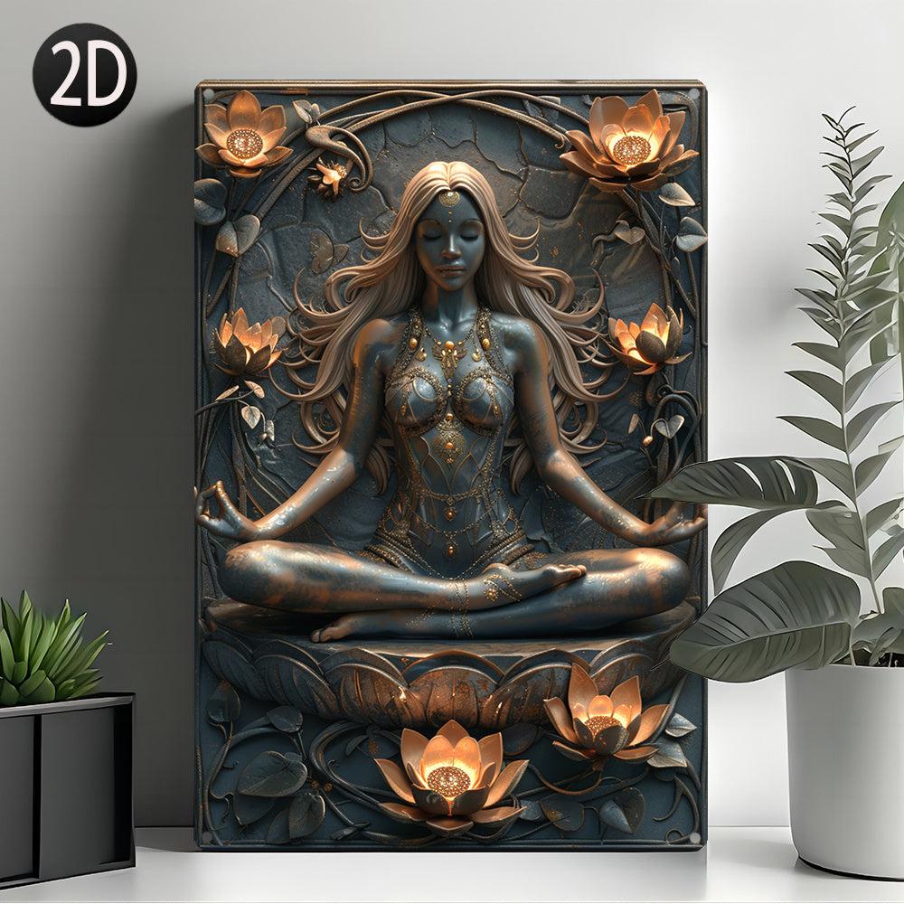 Mystic Metal Sign Yoga & Meditation Home Decor Spiritual Wall Sign-MoonChildWorld