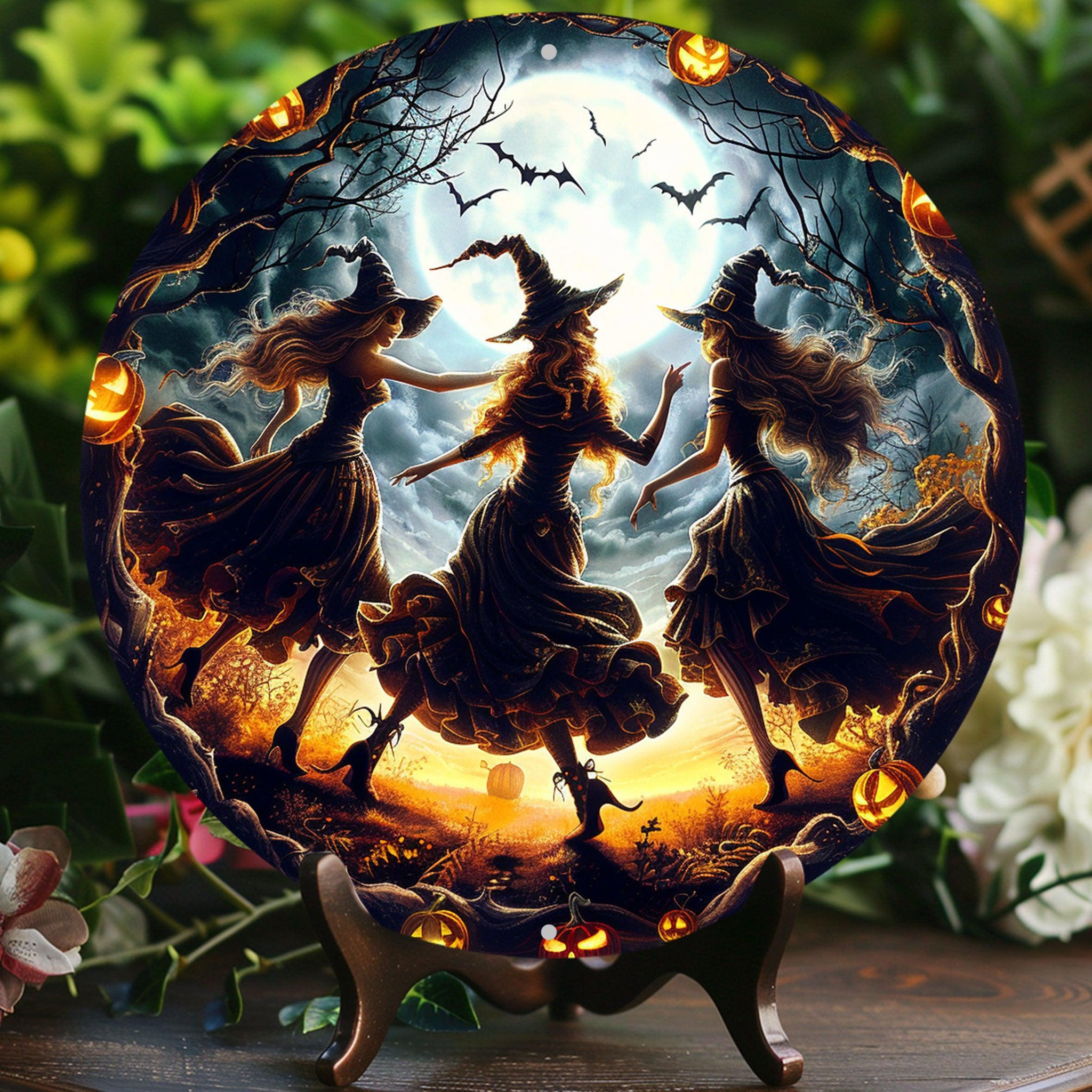 Charming Witch Metal Sign Mystical Halloween Decor-MoonChildWorld