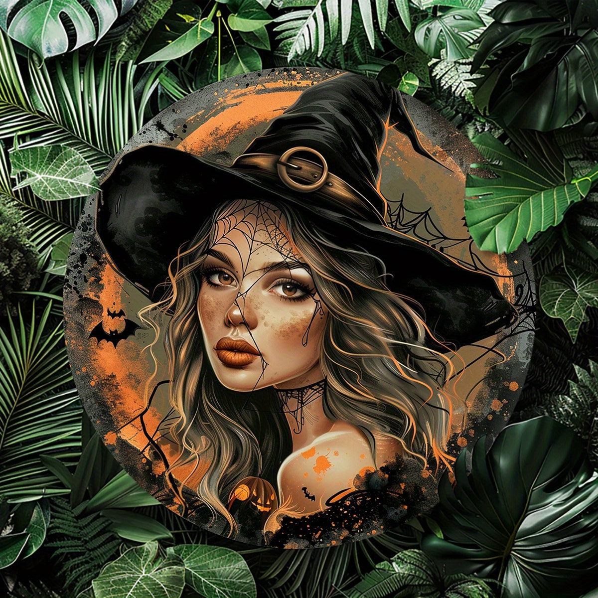 Gothic Witch Metal Sign Spooky Wall Sign For Halloween-MoonChildWorld