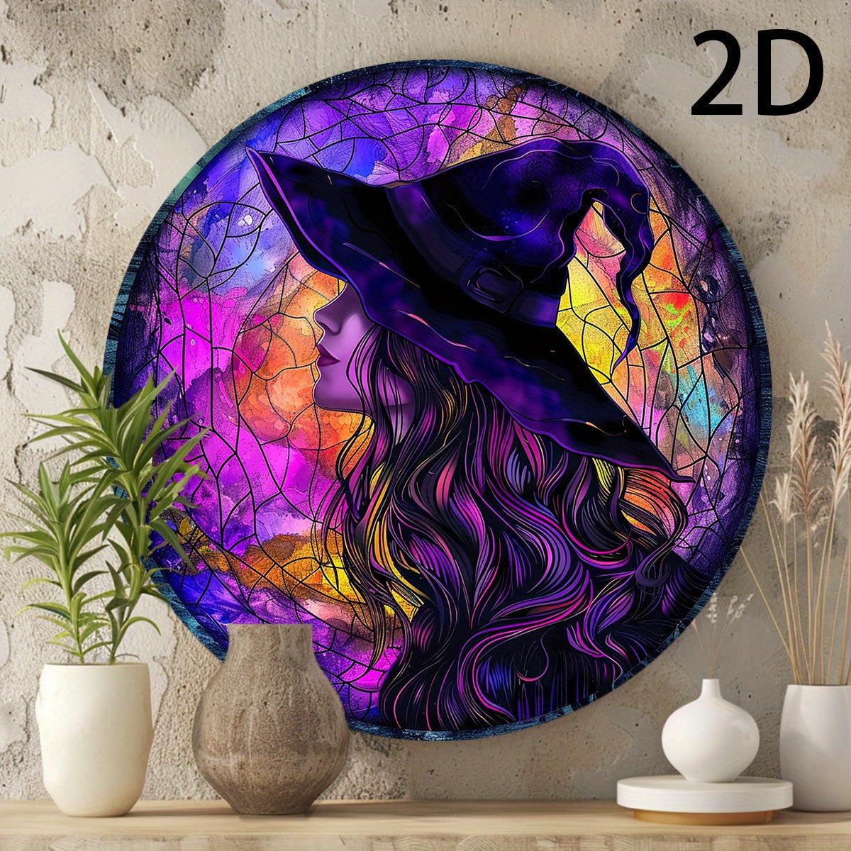 Mystic Witch Metal Wall Sign Halloween Wall Decor-MoonChildWorld