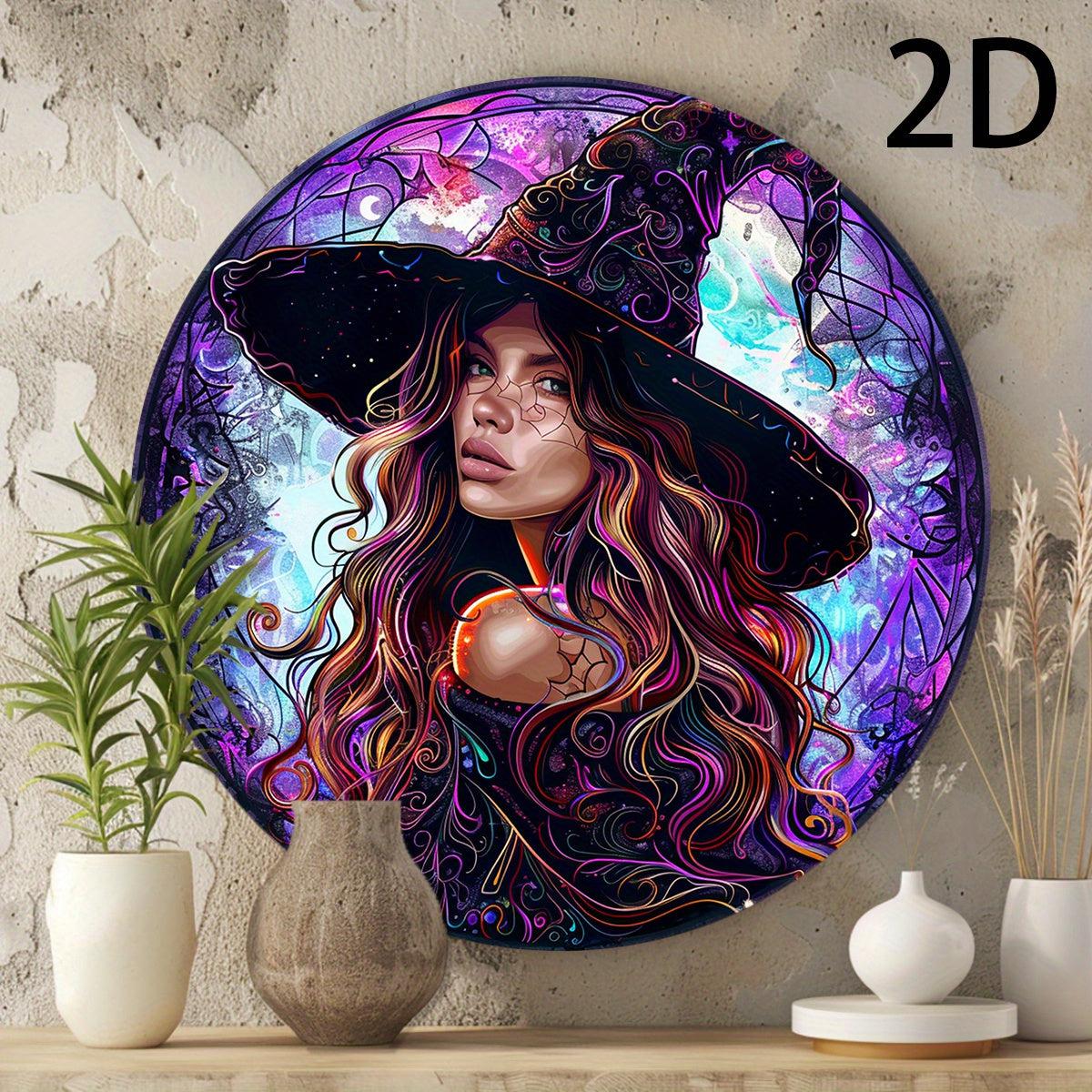 Mystic Witch Wall Sign Occult Home Decor Witchy Metal Sign-MoonChildWorld