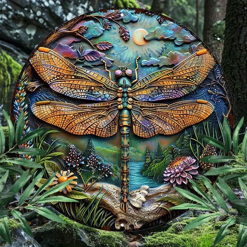 Dragonfly Metal Wall Art Dragonfly Metal for Insect Enthusiasts-MoonChildWorld