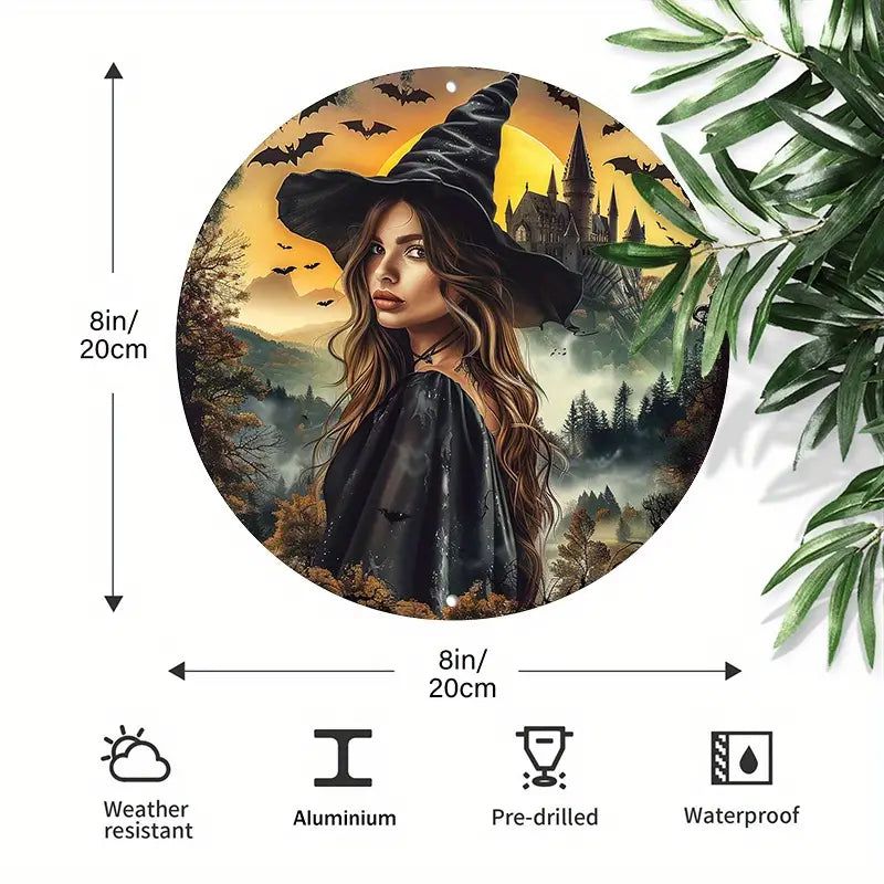 Enchanting Witch Metal Sign Halloween Home Decor-MoonChildWorld