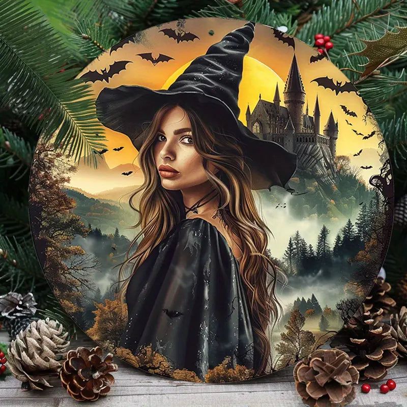 Enchanting Witch Metal Sign Halloween Home Decor-MoonChildWorld