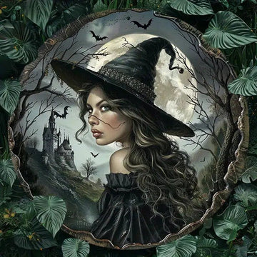 Enchanting Witch Gothic Metal Sign Halloween Decor-MoonChildWorld