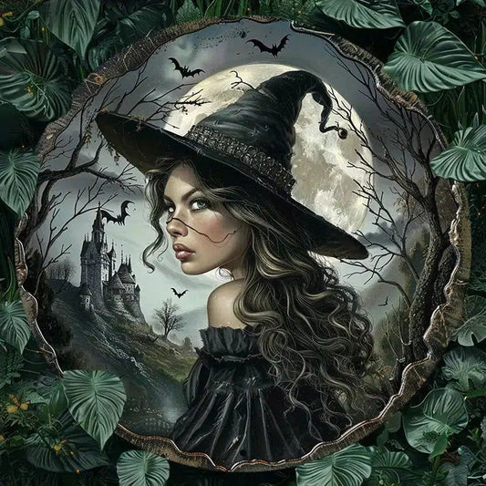 Enchanting Witch Gothic Metal Sign Halloween Decor