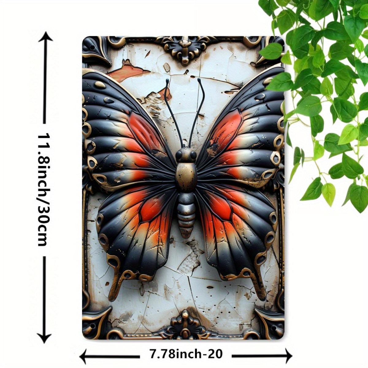 Dark Butterfly Wall Decoration Butterfly Metal Sign for Gothic Decor-MoonChildWorld