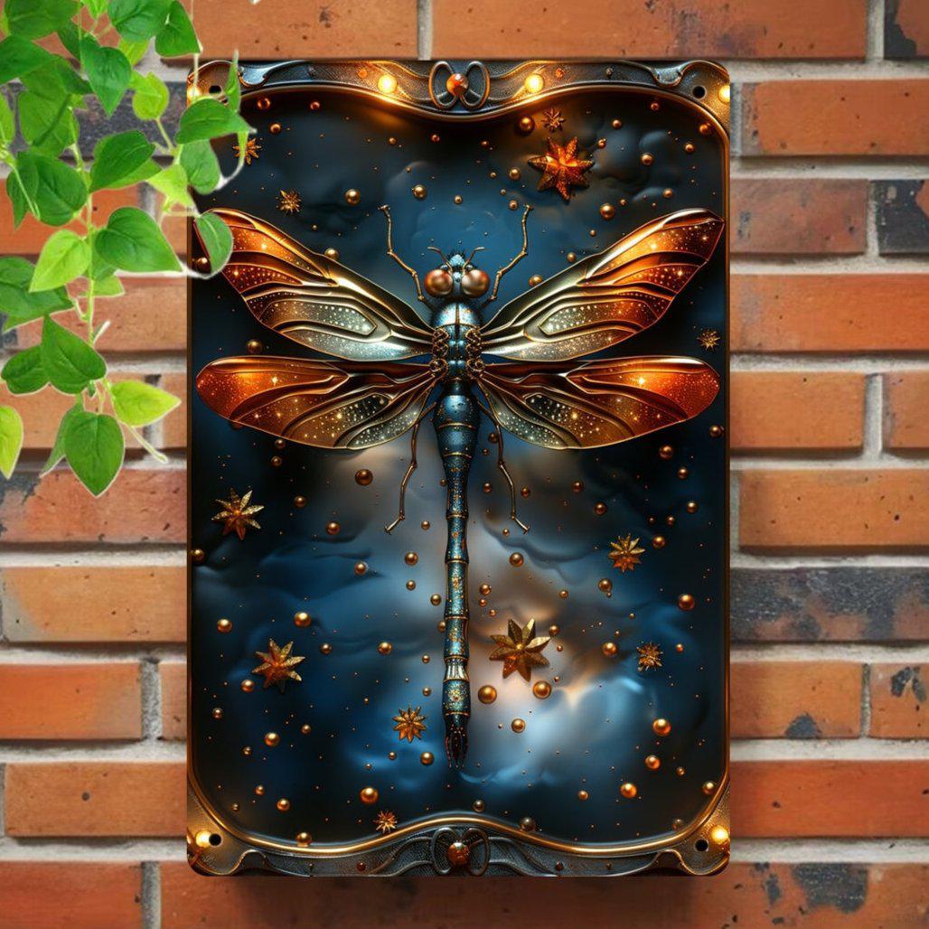 Vintage Dragonfly Wall Decor Dragonfly Metal Sign Insect Home Decor-MoonChildWorld