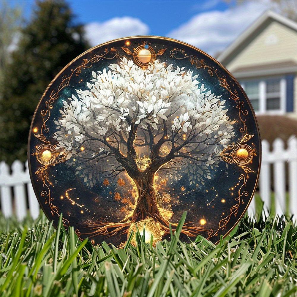 Spirit Tree of Life Metal Sign Wicca Pagan Decor-MoonChildWorld