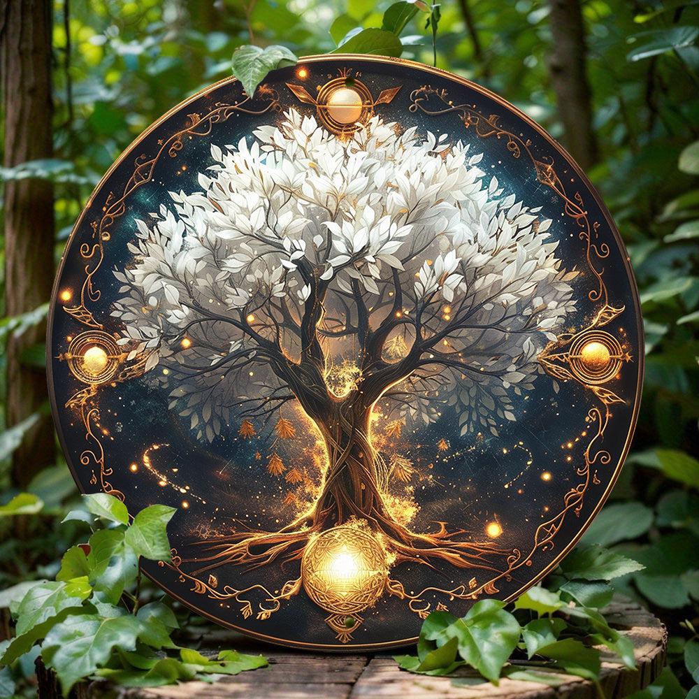 Spirit Tree of Life Metal Sign Wicca Pagan Decor-MoonChildWorld