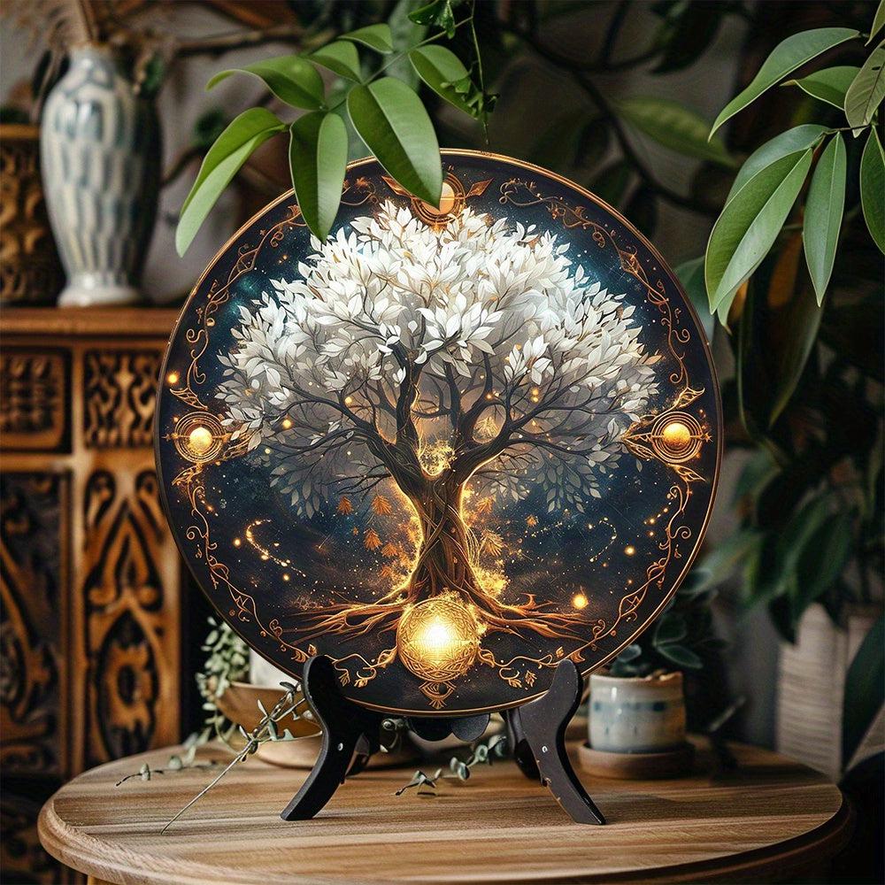 Spirit Tree of Life Metal Sign Wicca Pagan Decor-MoonChildWorld