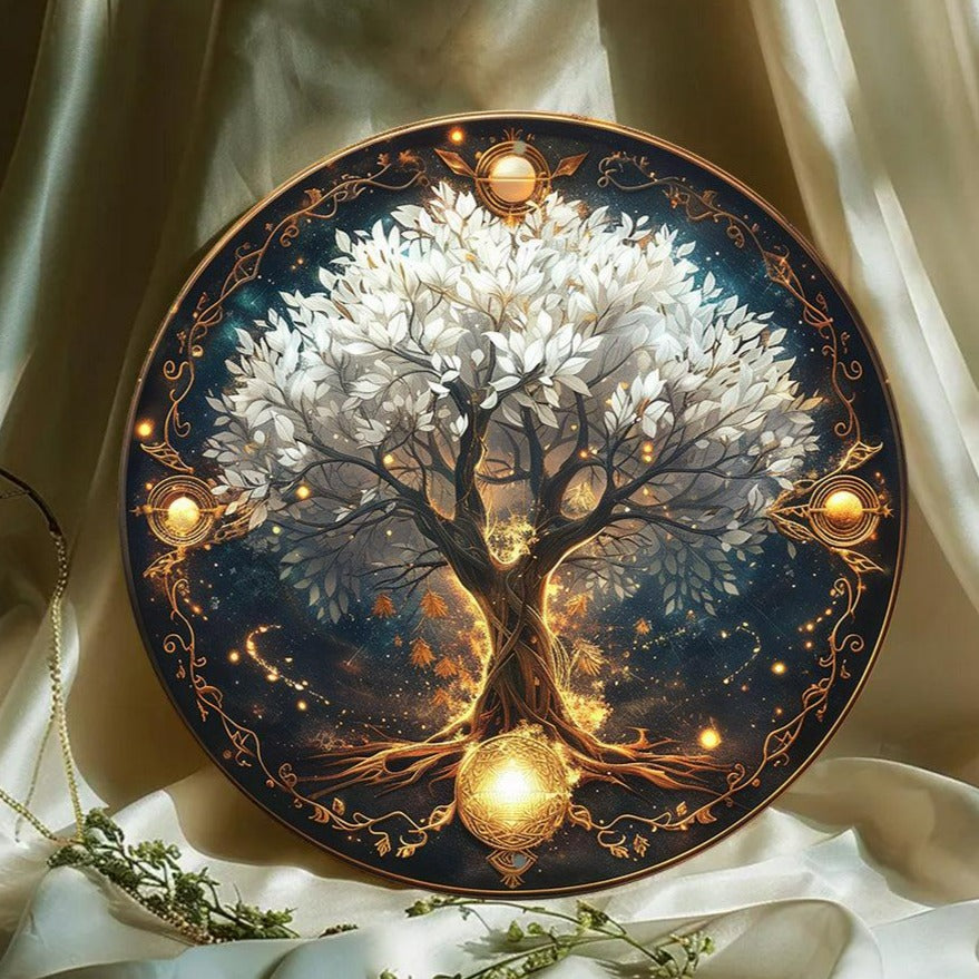 Spirit Tree of Life Metal Sign Wicca Pagan Decor-MoonChildWorld