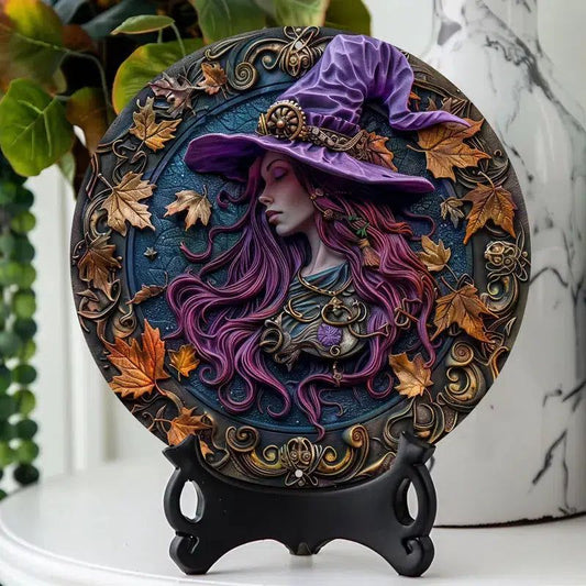 Occult Witch Metal Sign Mystic Decor