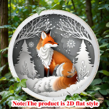 Spirit Fox Metal Sign Winter Fox Home Decor