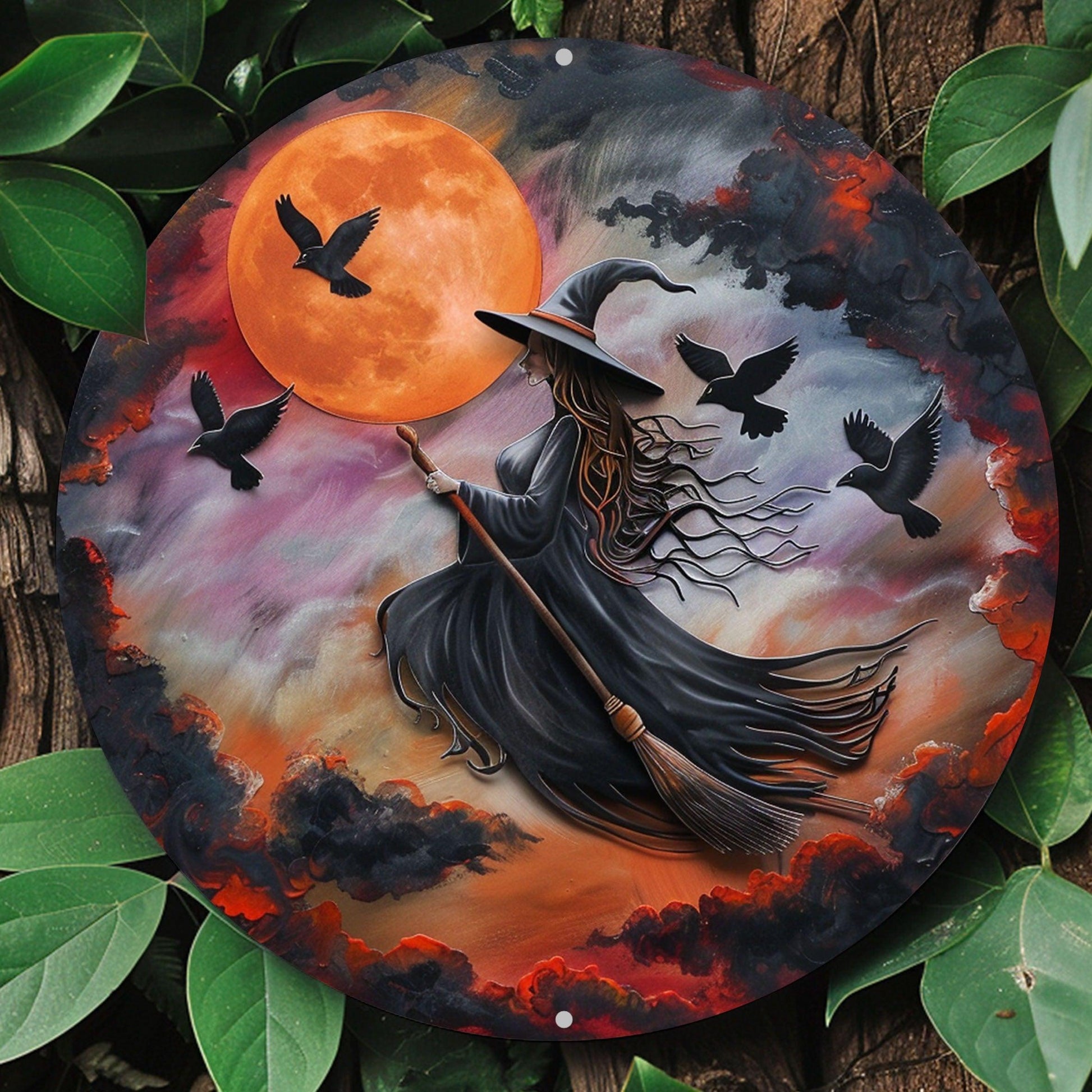 Wiccan & Pagan Metal Sign Witchy Welcome Decor for Yule & Halloween-MoonChildWorld
