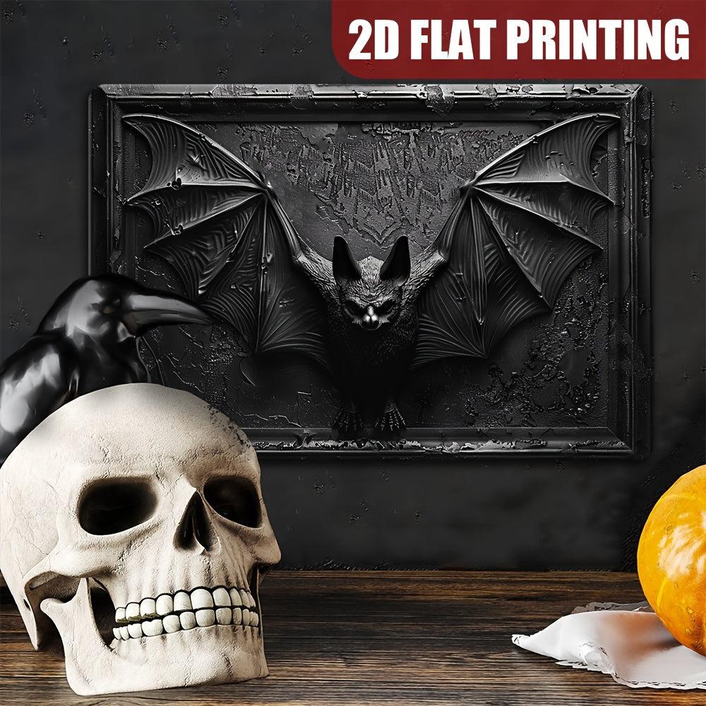 Gothic Bat Wall Sign Halloween Bat Metal Tin Sign-MoonChildWorld