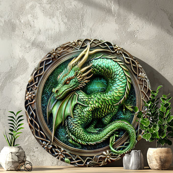 Celtic Dragon Wall Art Dragon Metal Sign Mythical Dragon Decor