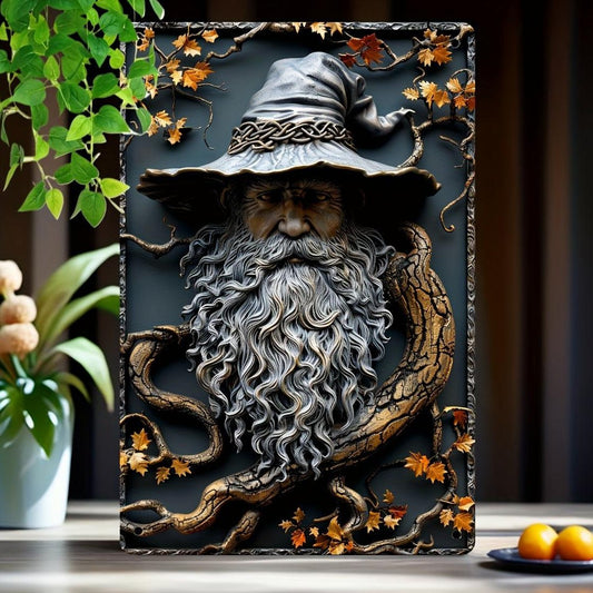 Male Witch Metal Sign Wizard Wall Sign Mystic Home Decor