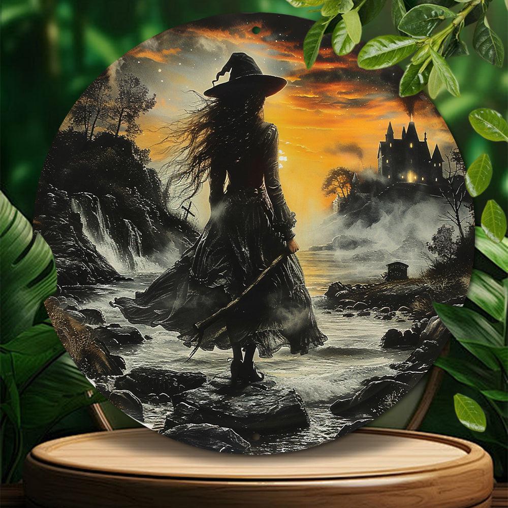 Dark Witch Silhouette Wall Sign Mystic Witch Wall Art-MoonChildWorld