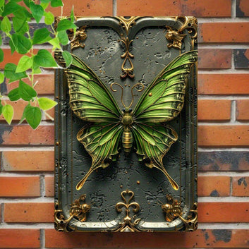 Green Butterfly Wall Art Butterfly Metal Sign for Gothic Decor