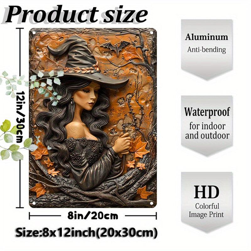 Enchanting Witch Wall Art Dark Witch Metal Sign Halloween Home Decor-MoonChildWorld