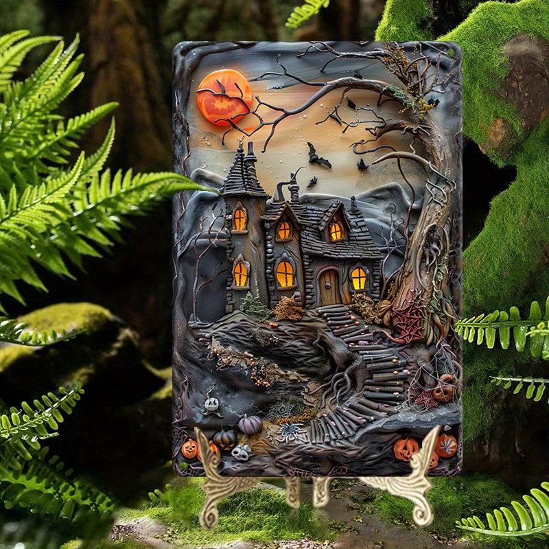 Witch's House Wall Art Halloween Metal Sign Spooky Wall Art-MoonChildWorld