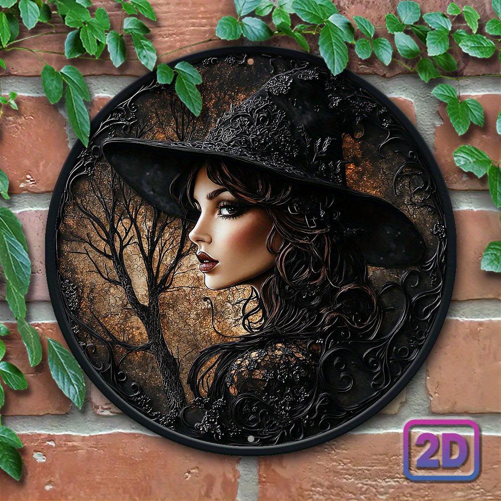 Halloween Witch Metal Sign Gothic Decor-MoonChildWorld