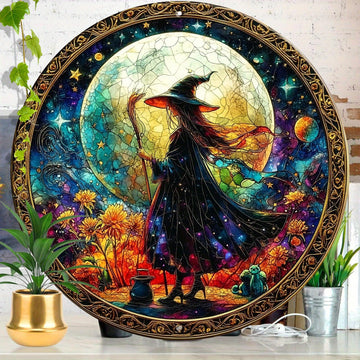 Yule Witch Metal Sign Witchy Christmas Home Decor