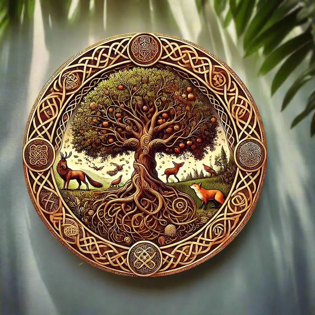 Spiritual Tree of life Metal Sign Celtic Pagan Home Decor-MoonChildWorld