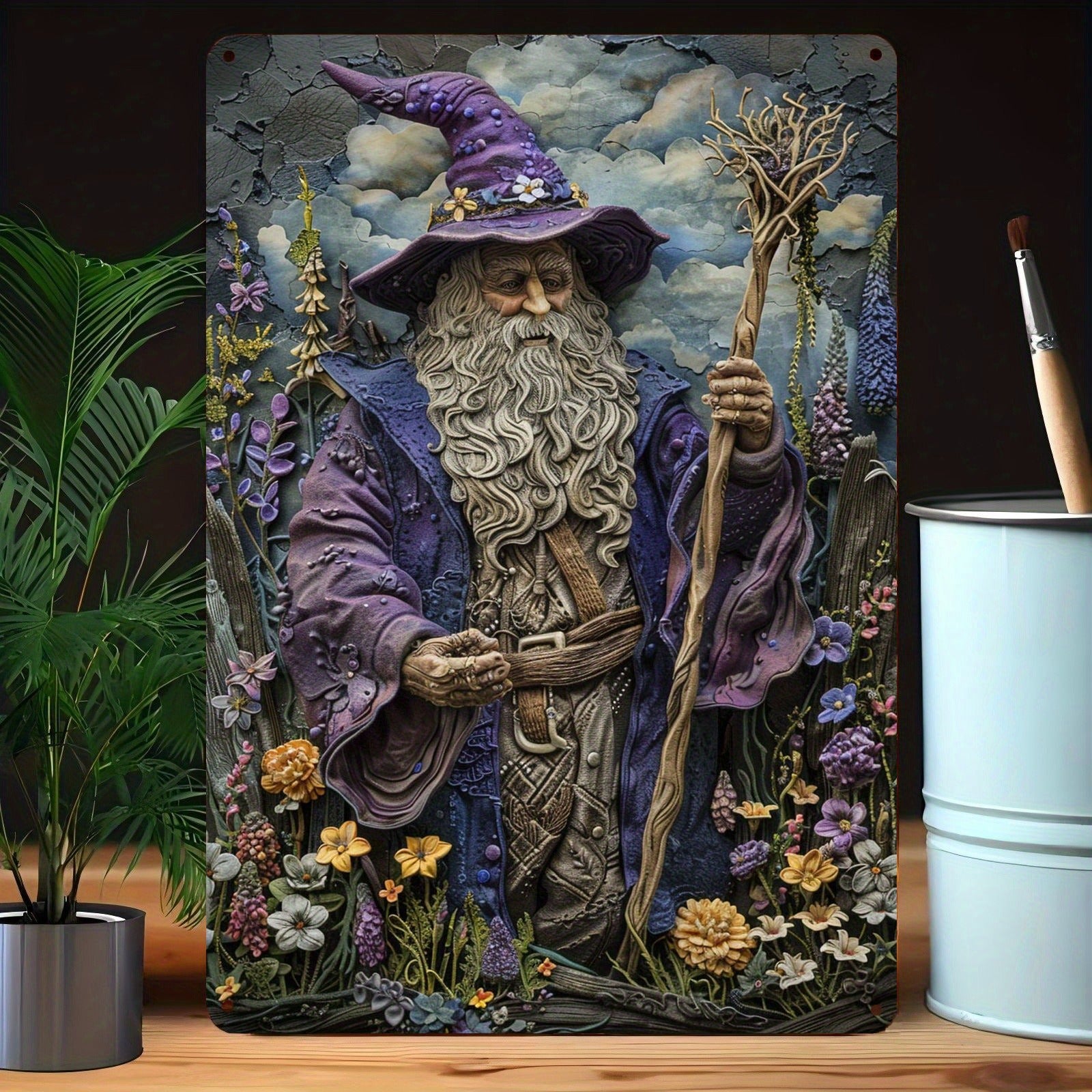 Witchy Wall Art Gothic Witch Metal Sign for Halloween, Christmas-MoonChildWorld